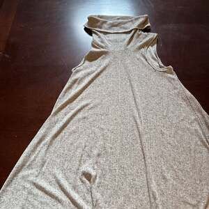 BDG Sleeveless Ribbed Heather Gray Marled Cowl Neck Swing Dress